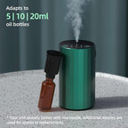 Waterless Essential Oil Diffuser Aromatherapy Scent Diffusers for Home Large Room, Bedroom, Car, Office, Desk, Battery Operated Mini Portable Air Freshener (Green)