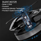 Car Air Freshener, Helicopter Solar Energy Rotating Aromatherapy Aviation Al Alloy Diffuser, Interior Decoration Accessories Diffuser for Car and Home (Silver)