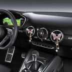 4 Pcs Pink Bling Butterfly and Heart Car Air Fresheners Vent Clips Diffuser Vent Clip Rhinestone Diamond Decoration Car Interior Decor Cute Accessories for Women, Automotive Air Fresheners (Black, 2)