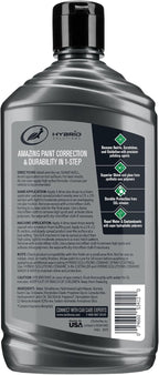 Turtle Wax Hybrid Solutions Ceramic Car Polish and Wax, Light Scratch Remover, Durable Paint Protection, Extreme Water Beading, High Gloss Shine, Hand or Machine Polisher Use, 14 oz (Pack of 6)