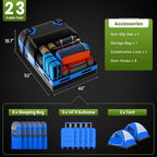 23 Cubic Feet Car Rooftop Cargo Bag Carrier, Soft Roof Top Luggage Bag for All Vechicles with/Without Racks - with Waterproof Zip, Luggage Lock, Anti-Slip Mat, Storage Bag, Door Hooks, Blue