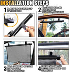 2PCS Car Window Shades for Baby, 20"×20" Retractable Car Shades for Side Window with Suction Cups, Blocks Heat & UV Rays Glare Protection, Baby Auto Accessories for Cars House Office Window (X-Large)