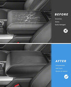 INTGET Center Console Cover for 2025 2026 Ford F150 Accessories Interior 2021 2022 2023 2024 Car Middle Arm Rest Armrest Lid Seat Cover Protector Elbow Cushion Pad (Carbon Fiber Texture, 2021-2026)