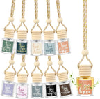 20 Pcs Inspirational Gifts Bulk Empty Glass Car Air Freshener Diffuser Hanging Employee Appreciation Thank You Gifts for Staff Coworker Office Nurse Teacher Volunteer Hanging Decor