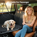 HOTEAGLE Car seat Cover for 2 Dogs, 100% Waterproof Scratch Proof Nonslip Dog car seat Cover for Back seat, Dog Hammock for car Hard Bottom Holds 400lbs, Standard（ Black）