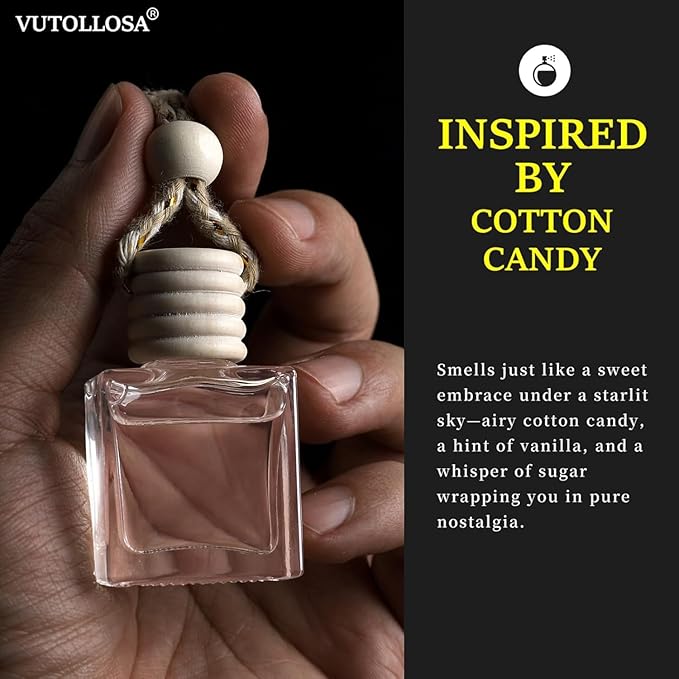 2-Pack Car Fresheners Long Lasting & Car Deodorizer - Daily Female Cotton Candy Hanging Car Air Freshener for Men and Women, Car Necessities & Scent Diffuser by VUTOLLOSA
