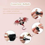 Dragon Car Decor,1pc Bling Red Dragon Car Air Freshener Vent Clips,Cute Alloy Enamel Wyvern Dragon Goth Vent Clips Dashboard Decorations,Refillable Essential Oil Diffuser