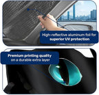 GENANY Horror Cat Windshield Sun Shade for Car SUV Truck (55x30 inches),Black Cat Sun Shade Windshieldfor Front Windows, Protector Blocks UV, Car Decor