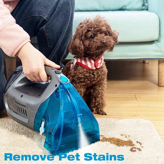 Hausmeister Hydroflex Portable Carpet Cleaner Machine, Upholstery Cleaner Machine for Couch, Car Seats & Pet Stains, 500W Powerful Handheld Deep Cleaner with 3 Brush Heads