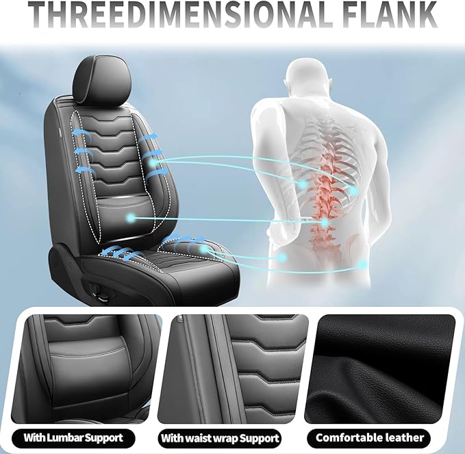 Fit FJ Cruiser Car Seat Covers Full Set Premium Leather for Toyota Fj Cruiser 2007-2014. Waterproof， Breathable，Scratch-Resistant & All-Weather Seat Cushion Protector (5 Seats,Black)