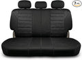 FH Group Automotive Car Seat Covers Rear Set Premium 3D Air Mesh Seat Covers, Airbag Compatible and Split Bench Cover Universal Fit Interior Accessories for Cars Trucks and SUVs - Black