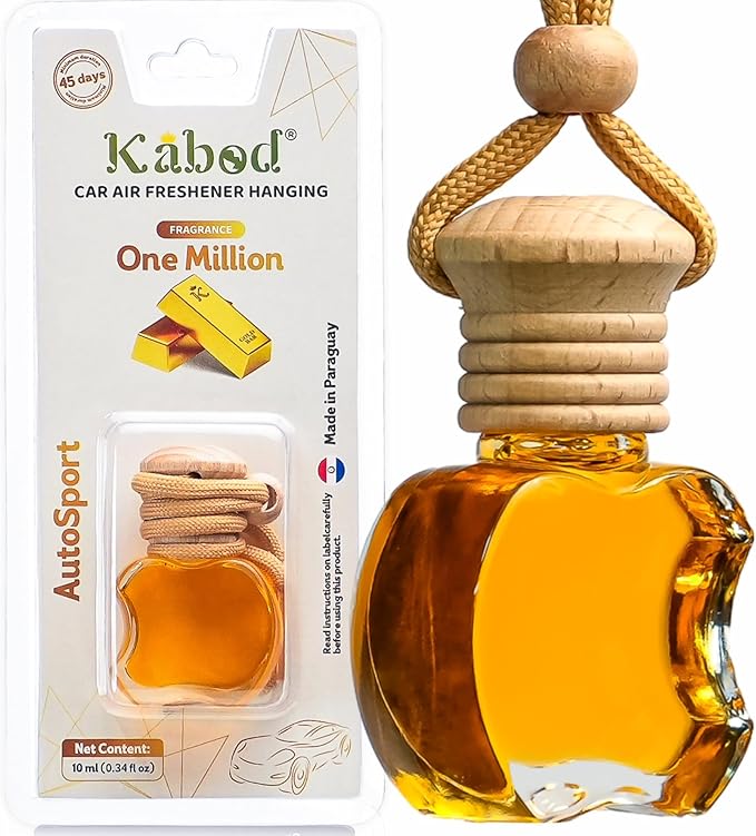 Kabod One Million Car Air Freshener | Hanging Essential Oil Diffuser | Natural Odor Eliminator | Long-Lasting Fragrance | 10 ml