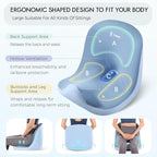 Car Seat Cushion and Lumbar Support Pillow, Larger Memory Foam Seat Cushion, Ergonomic L-Shaped Design Cushion for Back Pain Relief, Non-Slip Driving Cushion for Car, Office, Truck, Wheelchair-Blue
