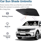 Socira Funny Skull Car Sun Shade Windshield Sunshade Umbrella Foldable Gothic Umbrella Sun Shade Sunshade Front Window Cover Skull Car Accessories Blocks Uv Rays 57" X 30"