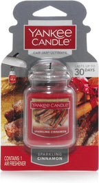 Yankee Candle Car Jar Ultimate, Sparkling Cinnamon, 0.96 OZ
