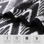 PuTian Merino Wool Blanket - 4 lbs Warm, Thick, Washable, Large 87" x 63" Throw for Outdoors, Camping,Couch, Bed, Travel-Super Soft Wool Blanket- Bohemia Grey