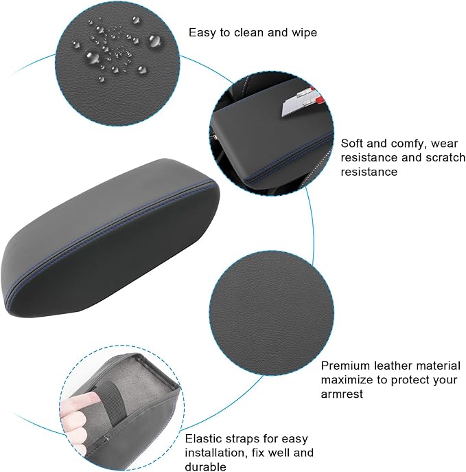 SXCY for 2025 Forester Armrest Cover for Forester 2025 Accessories [Not for 2026 Updated Center Console] 2025 Forester Center Console Cover 2025 Forester Middle Console Cover (Blue Line)