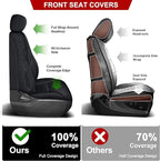 AOMSAZTO Custom Seat Covers for Toyota Tundra 2022 2023 2024 2025 CrewMax SR SR5 Limited Platinum FFV TRD Pro Leather Car Seat Covers Full Set Black, Custom Fit Full Set Faux Leather Black