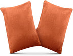 2 Pack Small Pillow, Memory Foam Mini Pillow 11 X 7 Inches for Travel, Sleeping, Nap and Neck, Knee, Lumbar Support, Tiny Cushion for Pet, Dogs (Orange)