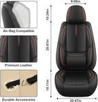 Fit for 98% of Mercedes Benz Car Seat Covers, Premium Nappa Leather Seat Cover, Fully Wrapped Protect Modern Style Seat Cover (2-Seat Standard, Black & Coffee)
