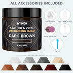 Leather Recoloring Balm, Leather Repair Kit for Furniture, Leather Paint, Leather Dye, Scratch Repair, Stain Remover, Restore Scratched, Faded and Cracked Leather- White