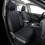 GIANT PANDA Full Set Car Seat Covers Custom Fit for Toyota Rav4 2013 2014 2015 2016 2017 2018 Rav 4 LE (Not for Hybrid Version),Front and Rear/Back Faux Leather Seat Covers, Polyester Fiber(Black)