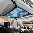 Generic Marble Car Ceiling Cargo Net Pocket,31.69"x24.02" Strengthen Load-Bearing Double-Layer Mesh Car Roof Storage Organizer,Truck SUV Travel Long Road Trip Camping Interior Accessories