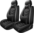 Car Seat Cover for Ford Explorer 2000-2025, Waterproof Durable Compatible Airbag, Premium Leather Seat Protector(2 Seats Luxury,Black White)