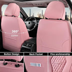 Coverado Seat Covers, Car Seat Covers Front Seats, Pink Car Seat Covers, Waterproof Auto Seat Covers, Seat Cushion, Front Seat Covers Leatherette Car Seat Protector Universal Fit Most Cars