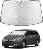 EcoNour Windshield Sunshade Compatible for Honda Odyssey 2011-2015 2016 2017, Sun Visor for Front Windshield & Window Sun Shade Cover, UV Heat Blocker & Protector, Car Accessories