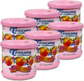 Auto Dynasty TreeFrog Gel-Typed Automotive Cup-Holder Air Freshener, Peach Scented, Pack of 6
