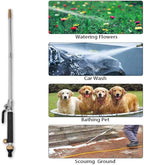 Hydro Jet High Pressure Power Washer-high pressure cleaning tool Extra Long Extendable Wand,Flexible Water Hose Universal Nozzle,Gutter Patio Car Pet Window Cleaning tool black