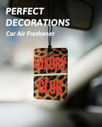 Trendy Coquette Red Bow Leopard Print Car Air Freshener 4 Pcs, Fashion Cheetah Lucky 8 Ball Hanging Air Freshener for Cars Closet Drawer Books, Girly Car Accessories Mirror Decor for Women