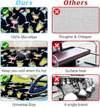 ORIGACH Cocktail Golf Cart Seat Covers, Comfortable Cooling Golf Cart Blanket Towel, 100% Microfiber, Fits EZGO, Club Car, and More 2-Seat Golf Carts, 51x31inch