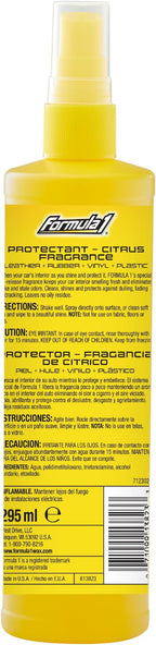 Formula 1 Interior Detailing Protectant Spray, Car Interior Cleaner with Lasting Citrus Fragrance and UV Protection, Safe for Vinyl, Rubber, Plastic, & Dashboard - 10oz