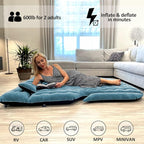 Umbrauto Car Air Mattress for Full Size SUV, Upgraded Flocked Surface/Durable 210T Bottom Van Camping Bed, Quick Inflation w/Electric Pump Sleeping Airbed for SUV Back Trunk