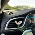 Beige Bat Air Vent Clip Car Air Freshener Outlet Clips Natural Seashell Vampire Bat Car Accessories Gothic Car Decor Refillable Diffuser Clips