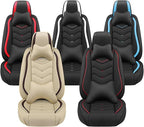 Car Seat Covers for Cadillac CTS 2003-2019, Premium Nappa Leather Car Seat Cover, Stylish Sport Seat Covers， Automobile Seat Cover Sets.(Luxury 2 Seats/Black)