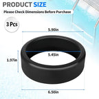 Pool Cleaner Replacment Tires, 48-232 Wide Tires Compatible with Zodiac Polaris P39 480 3900 Pressure Side Pool Cleaner, Pool System Wide Tire Replacement Rubber Wheels on Pool Cleaner, 3Pcs
