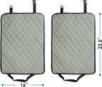 FH Group Faux Leather Back Seat Kick Protectors – 2 Pack Diamond Stitched Back Seat Protector for Driver and Passenger Seat, Waterproof, Easy to Clean