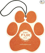 One Fur All Pet House Air Freshener - Mandarin Sage Pack of 4 - Non-toxic, Pet-Friendly for Small Spaces & Car - Hanging Odor Eliminating