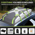 Sailnovo Rooftop Cargo Carrier Roof Bag,20 Cubic feet Soft PVC Waterproof Roof Bag for Most Vehicles with/Without Rack with Strap,Anti-Slip Mat,Padlock,Foldable Car Top Carrier for Road Trip Camping