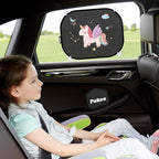 Car Window Shade for Baby, 2 Pack UV Protection Breathable Universal Fit Mesh Car Window Shades, 2 Pack with 8 Suction Cups- 17.7 x 14 inches