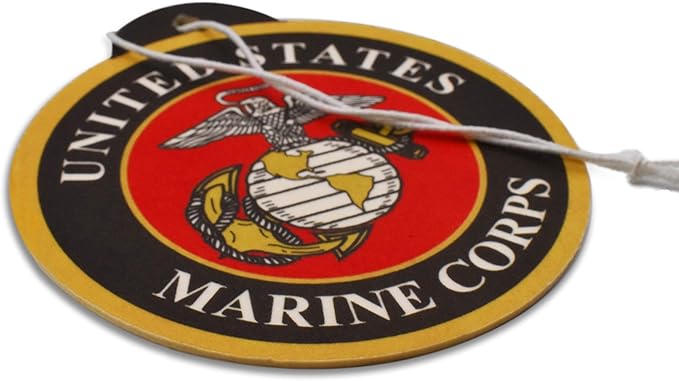 Elektroplate Officially Licensed United States Marine Corps Automotive Air Fresheners for Vehicles | New Car Scent (12-Pack) | Made in the USA