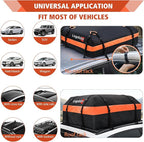 21 Cubic Ft Rooftop Cargo Carrier, Waterproof Car Roof Bag for Vehicles with or Without Rack, Soft Roof Top Luggage Bag for Travel, Camping, Moving(Soft car roof Bag, 21 Cubic feet)