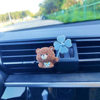 Cute Car Air Freshener Vent Clips, 3D Animal with Mini Fan Diffuser Vent Clip, Air Conditioning Decoration Car Accessories for Women and Men