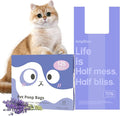 125 Count Cat Litter Bags Lavender Scented with Handles, Disposable Litter Bags for Pet Poop, Extra-Thick Kitty Waste Bags Easy Tie Leak-Proof Strengthen