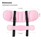LETTON Kids Head Support Band for Car Seat, Safe, Comfortable Car Seat Head Neck Relief, Adjustable Child Head Band Strap Headrest for Kids, Pale Pink