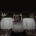 GIANT PANDA Bottom Seat Cover for Trucks&SUV, Front PU Leather Driver Seat Protector Fit for Chevy,Ram,Toyota,GMC,Ford F150 F-Series (2PCS-Grey)