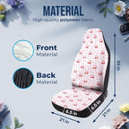 GENANY Pink Polka Dot Car Seat Covers Set of 2, Girly Breathable Front Seat Covers for Truck Sedan SUV, Cute Pink Car Accessories, for Women Men